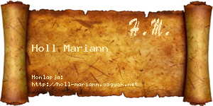 Holl Mariann névjegykártya