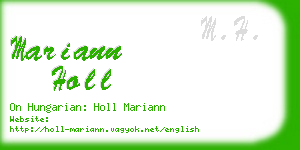 mariann holl business card